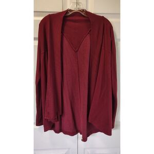 Active Life Draped Open-Front Modal Cardigan Large